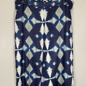 Banana Republic Blue and cropped White Wide Leg Pants